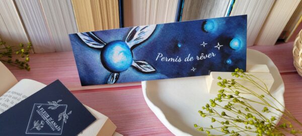 Marque-page représentant Navi, le personnage de Zelda peint à l'aquarelle